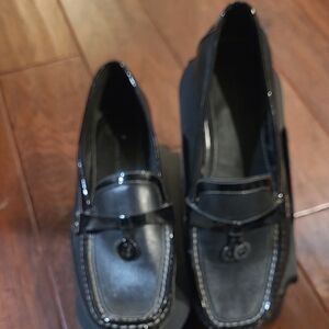 Etienne Aigner Glossy Black Shoes